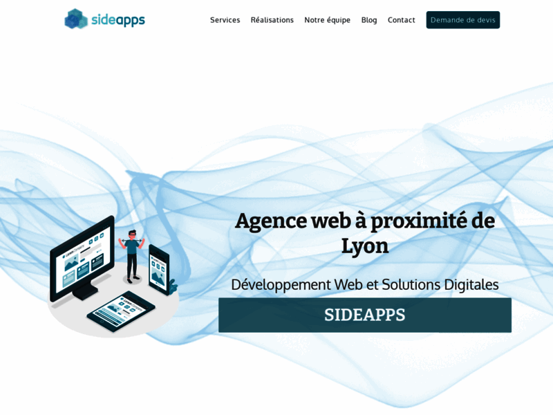 Screenshot du site : Sideapps - Solutions Digitales