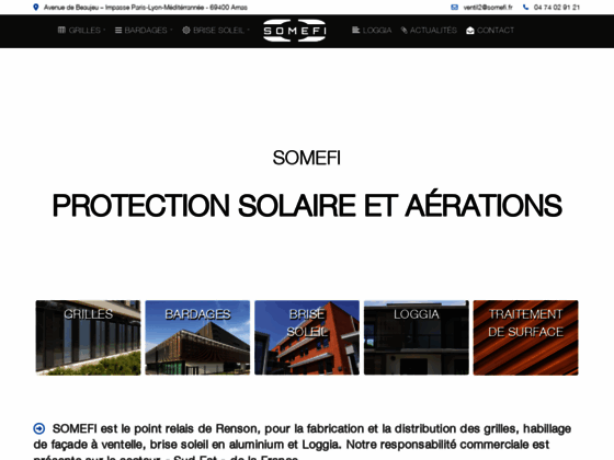 Somefi : Fabrication, distribution de grilles de ventilation, protection solaire, Rhône-Alpes