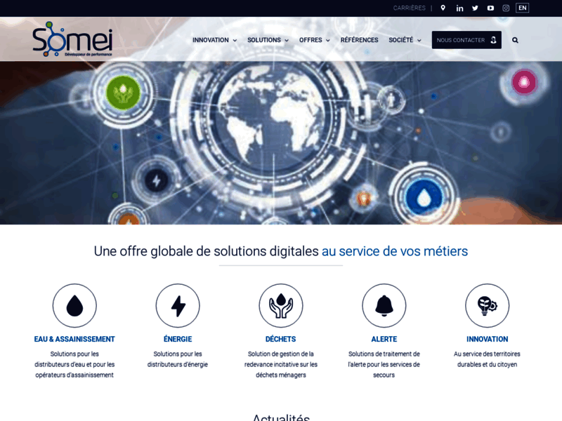 Screenshot du site : Société Méditerranéenne d'Etudes et d'Informatique