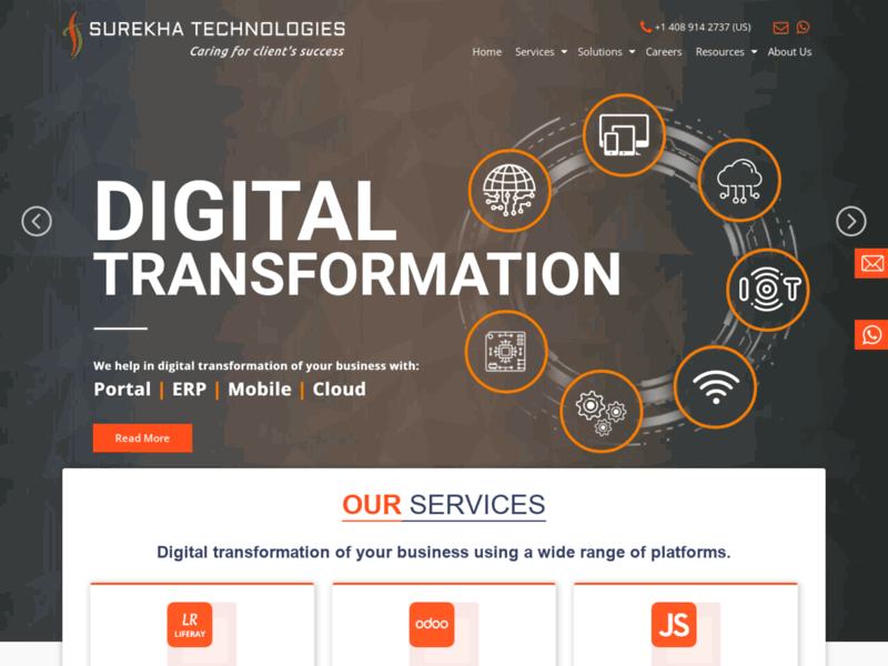 Site screenshot : Surekha Technologies