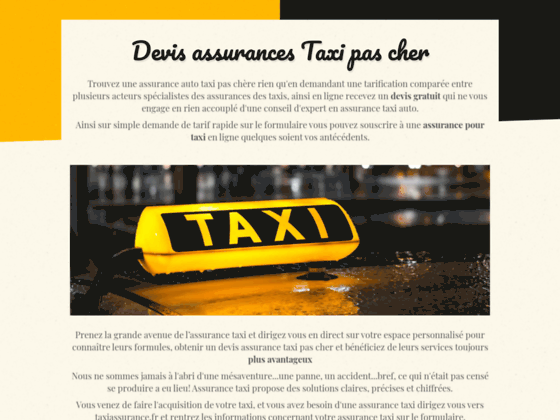 Des devis assurance taxi 