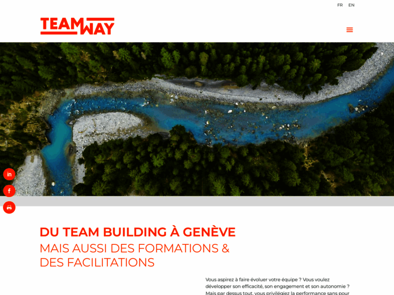 Screenshot du site : Séminaires Team Building - Teamway