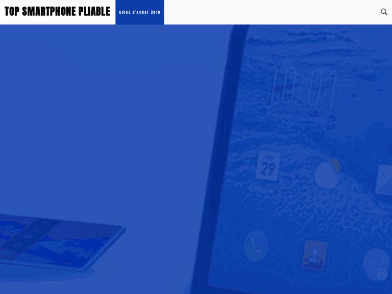 Screenshot du site : Smartphone pliable