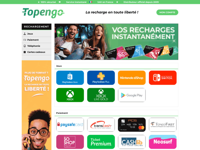 Topengo – recharge mobicarte orange
