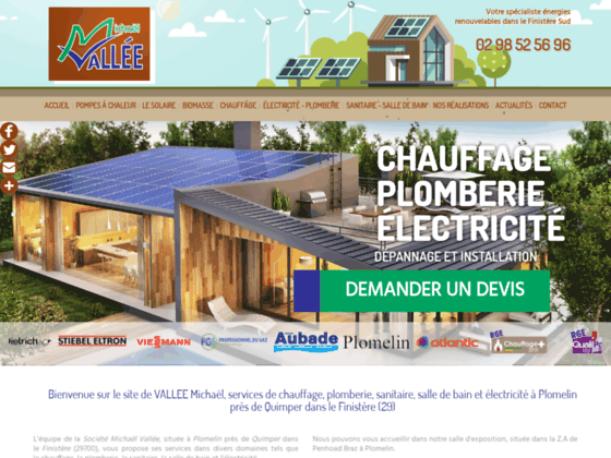 Détails : Installation chauffage solaire, géothermie Plomelin - Quimper : Entreprise Vallée