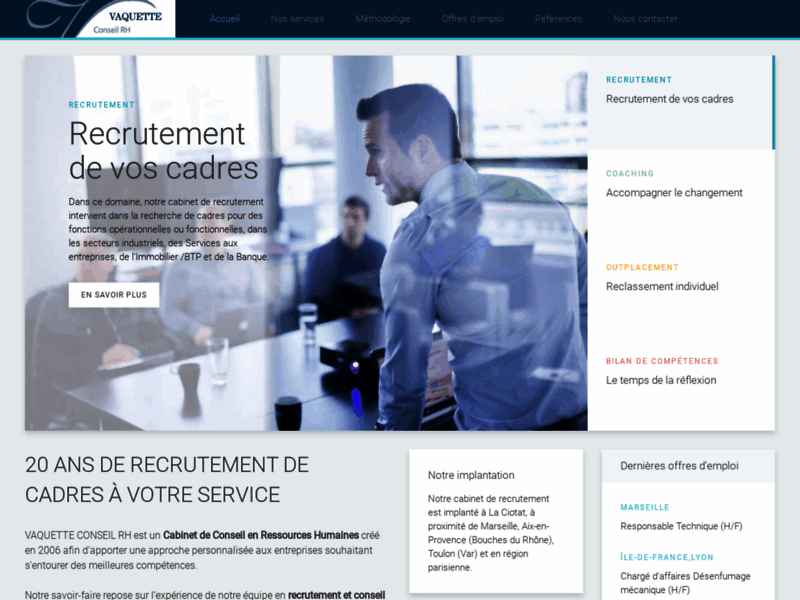 Screenshot du site : Cabinet de recrutement près de Marseille (13)