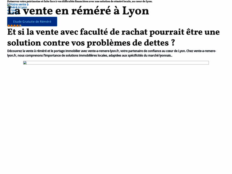 Screenshot du site : Vente à réméré à Lyon