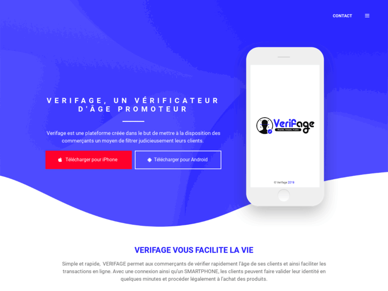 Screenshot du site : Verifage, la plateforme dédiée aux commerçants