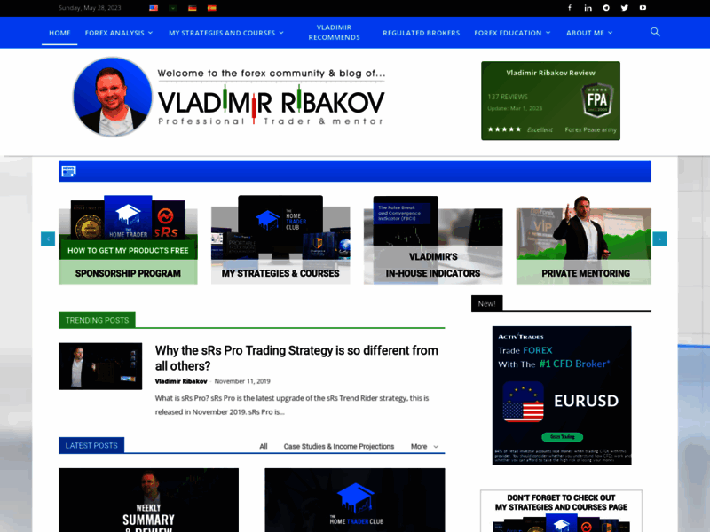 Site screenshot : VladimirRibakov.com