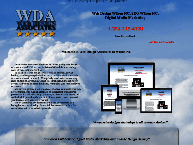 Website's screenshot : Web Design Associates of Wilson NC
