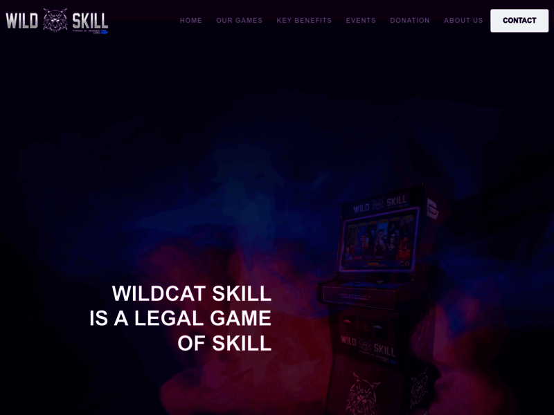 Site screenshot : Wild Cat Skill Kentucky Skill Game Machines