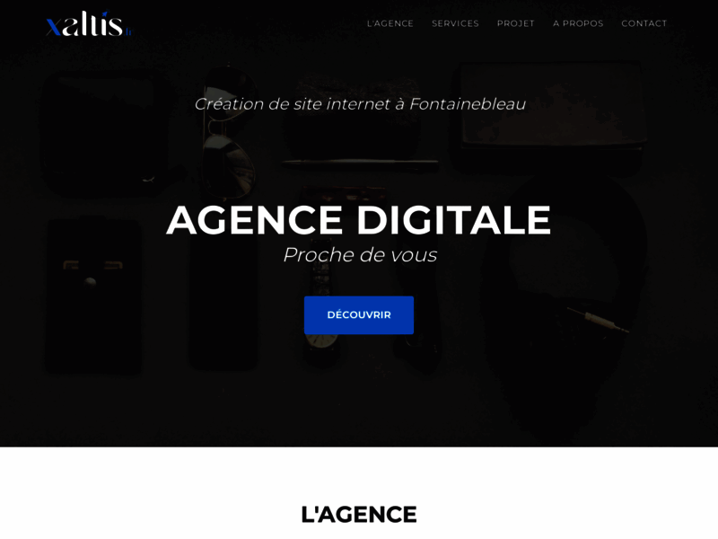 Screenshot du site : Agence web Xaltis