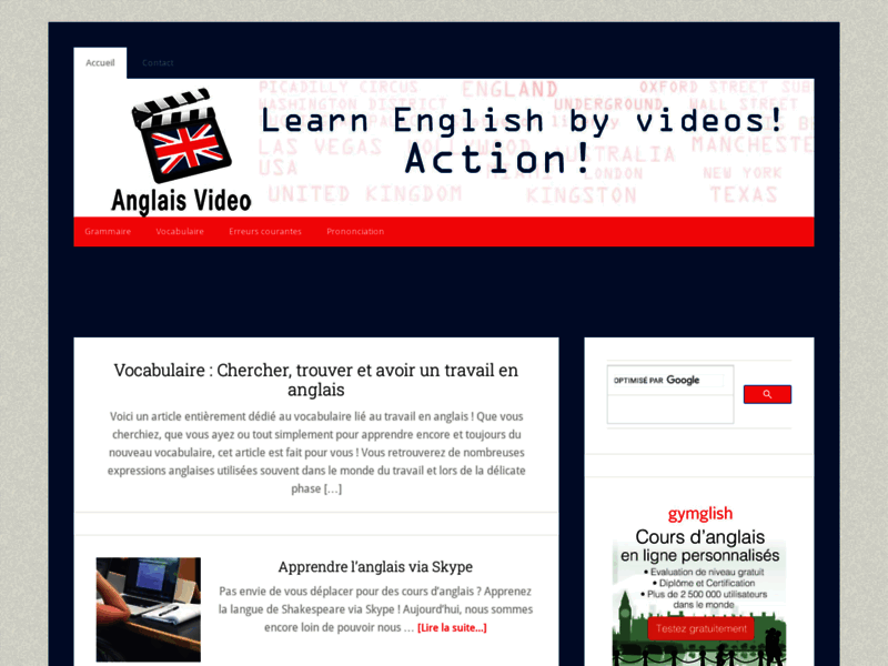 Apprendre l'anglais en vidéo