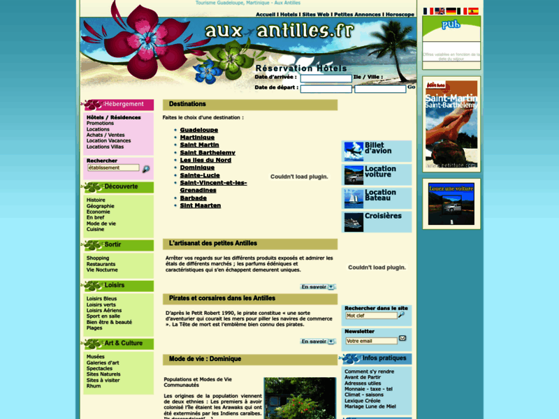 Séjour aux Antilles