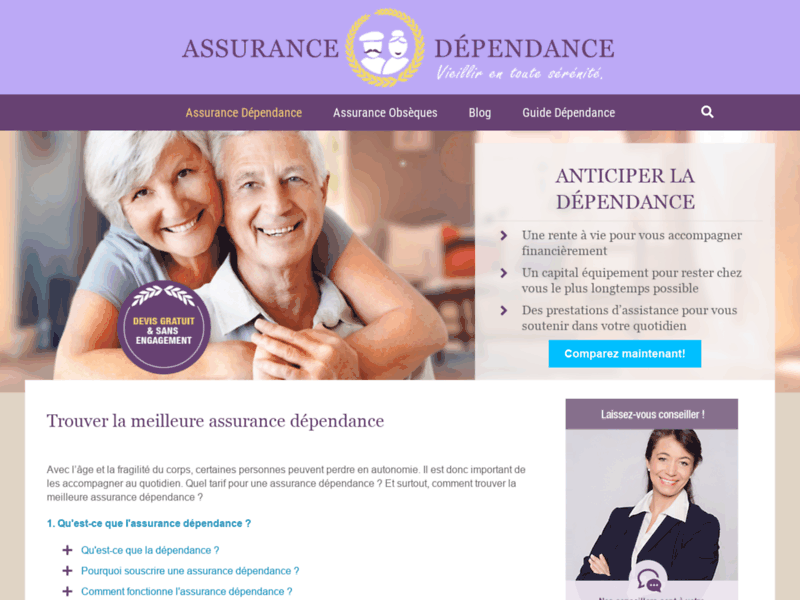 Comparateur assurance dépendance