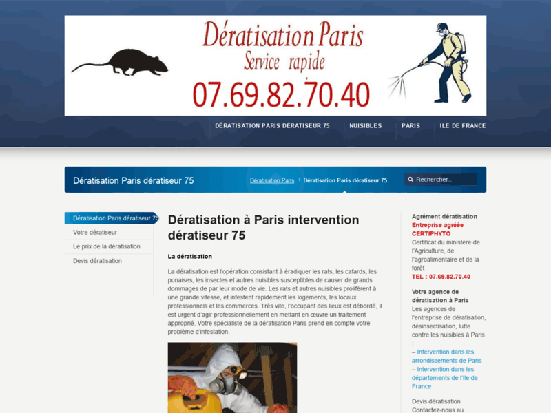 Dératisation Paris