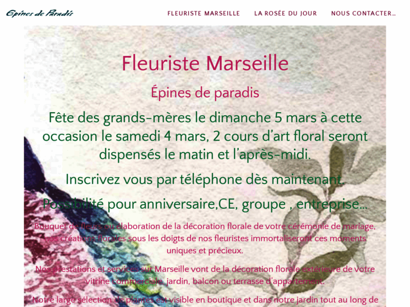 Fleuriste épines de paradis à Marseille