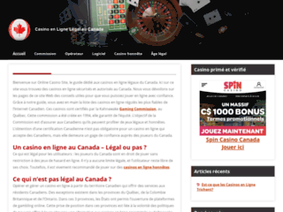 Site légal de casino au Canada