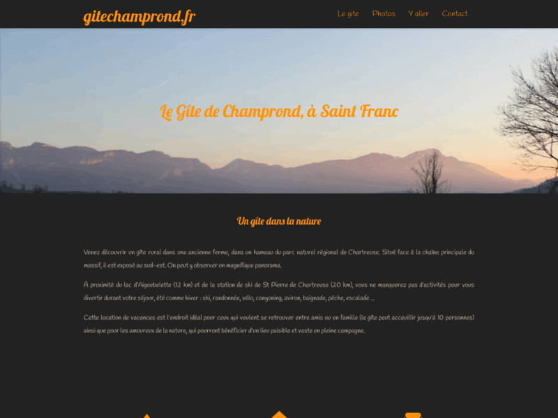 Le gite de champrond, en Chartreuse (Saint Franc, Savoie)