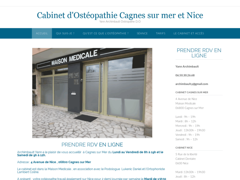 Cabinet d'Ostéopathie Cagnes-sur-Mer