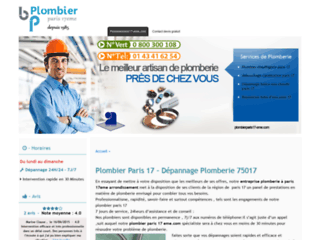 artisans : plombier paris 17 ,depannage plomberie 75017