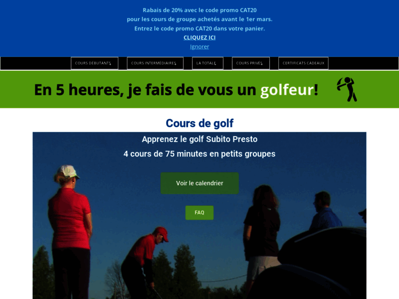 Cours de golf Laval | Presto Golf