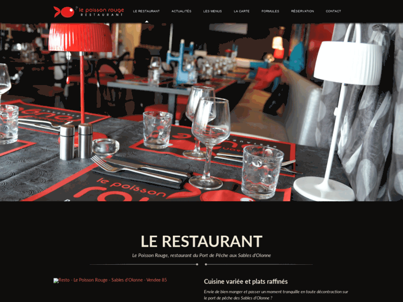 Restaurant Sables d'Olonne Le Poisson Rouge