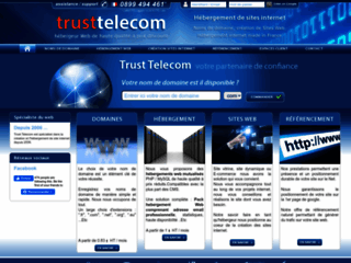 Hébergement web professionnel avec Trust Telecom