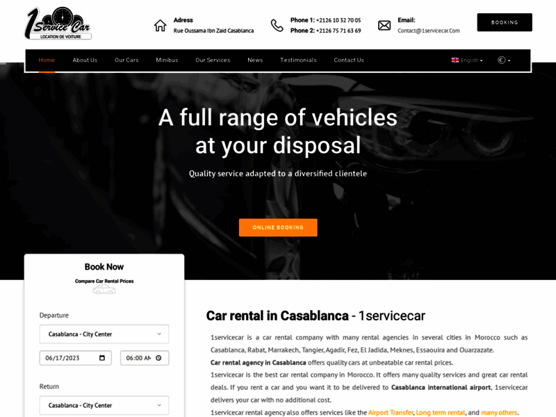 Agence de location de voitures au Maroc - 1servicecar.com