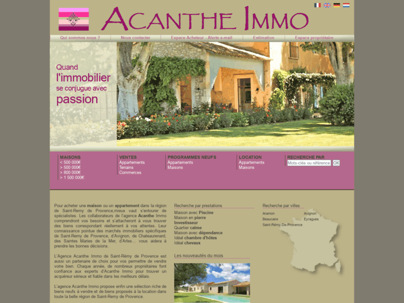 Acanthe Immo, agence immobilière à Saint-Rémy-de-Provence