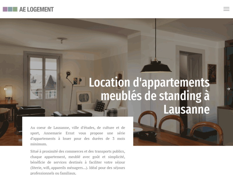 Location d'appartementt meublé à Lausanne