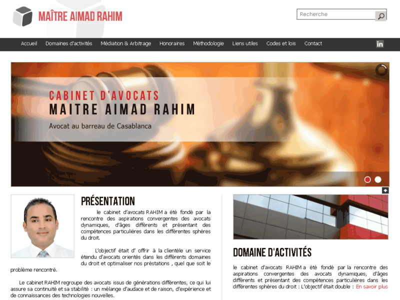 Me Aimad Rahim : le cabinet d’avocats