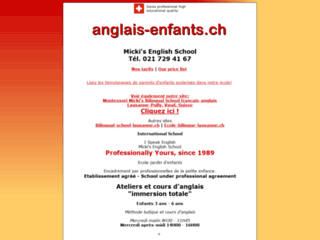 Bilingual school: anglais-français (Lausanne)