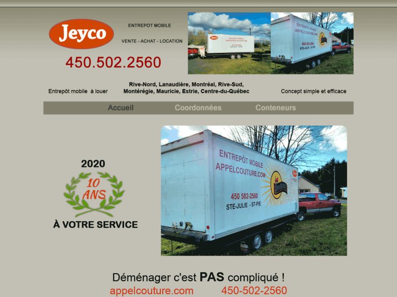 Jeyco Entrepot Mobile - Entreposage avec conteneur - Camion de déménagement 