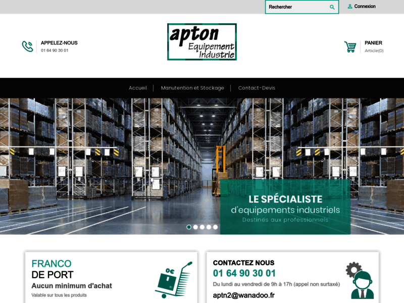 Vente d'équipements industriels Essonne - Apton