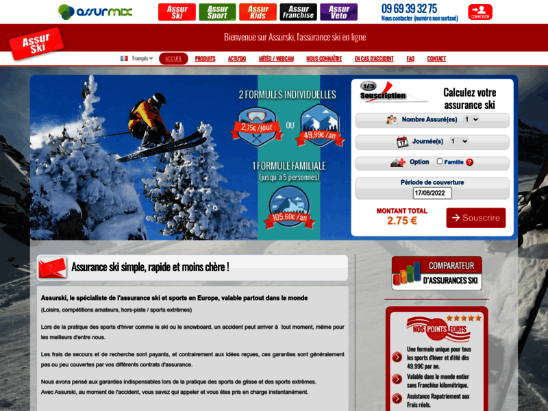 Assurance ski en ligne - Assurski