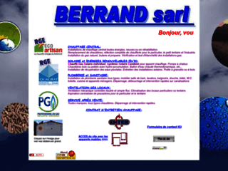 Détails :  BERRAND sarl (Entreprise). Chauffage solaire énergies renouvelables, plomberie sanitaire, en Haute-Vienne - FRANCE.