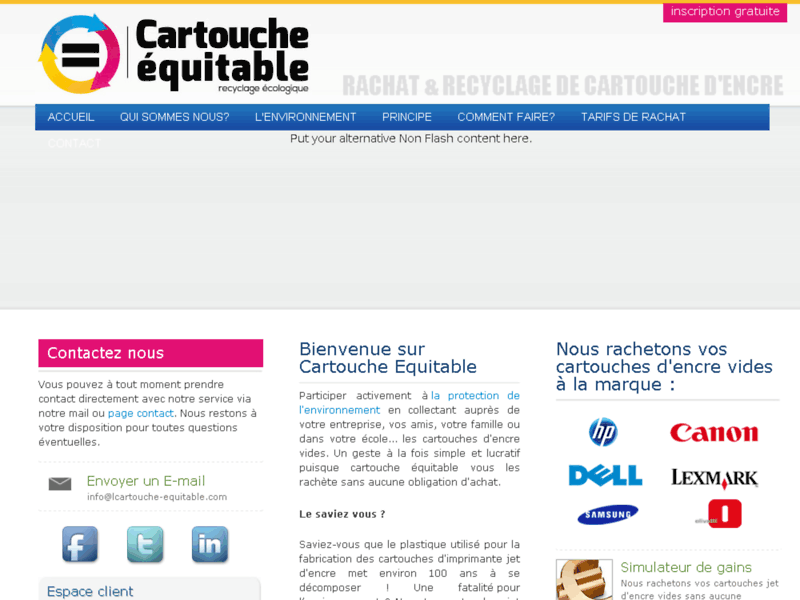 Vente cartouche encre vide Luxembourg - Cartouche Equitable
