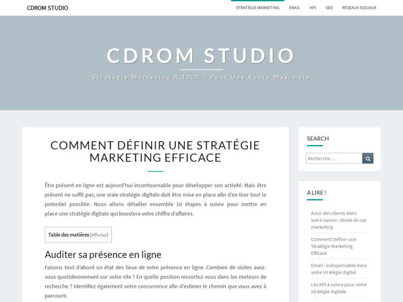 Cd-rom studio : création de site internet