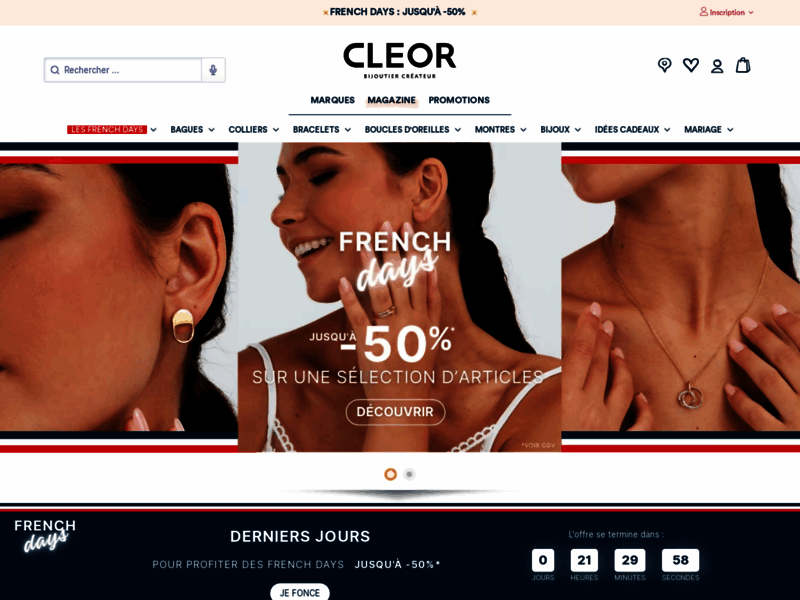 CLEOR - Achat en ligne de montres et de bijoux