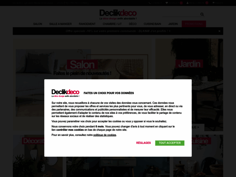 Declikdeco.com, la déco design aux meilleurs prix
