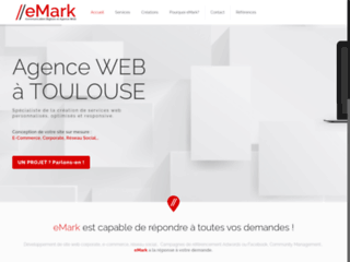 Détails : eMark, agence web située à Toulouse, spécialiste du référencement, la communication et le web-marketing