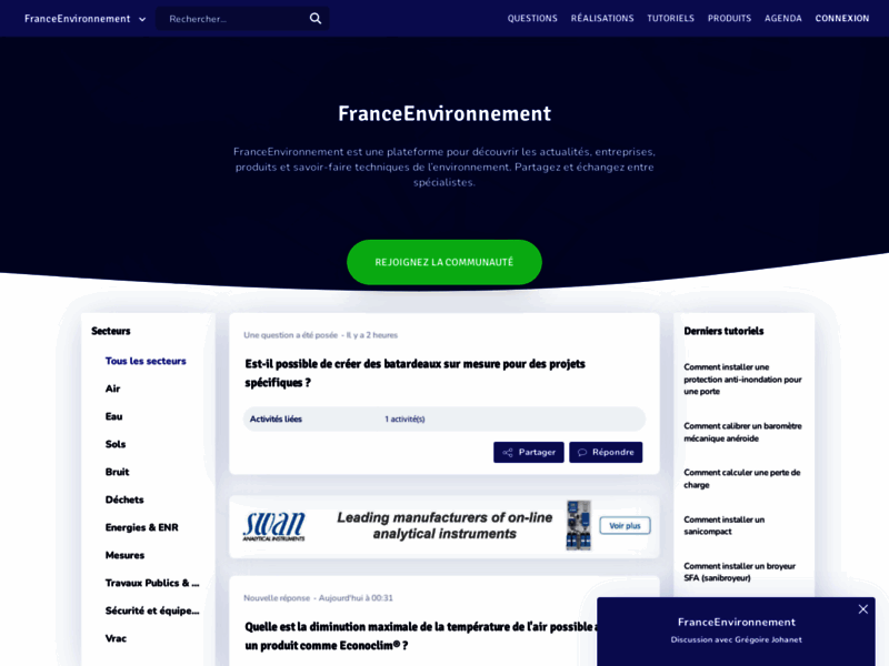 FranceEnvironnement - Plateforme spécialisée