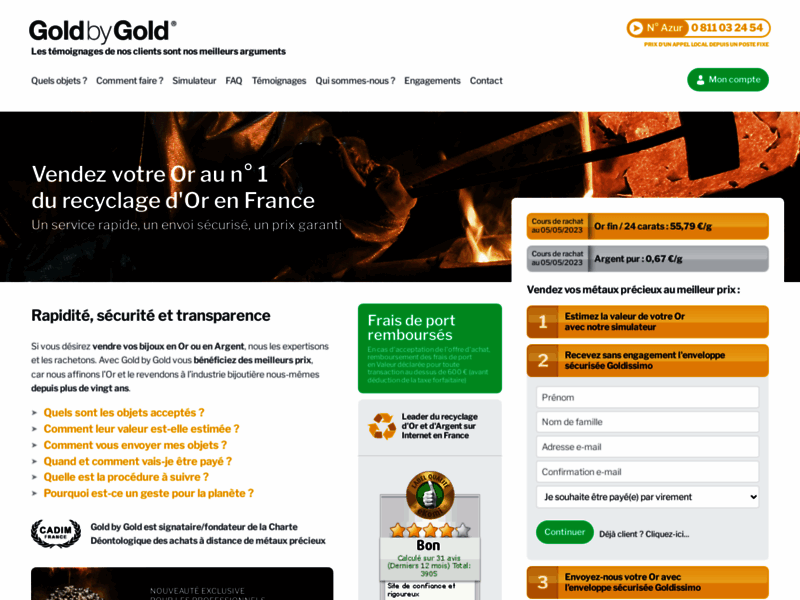 Gold by Gold achète or et argent