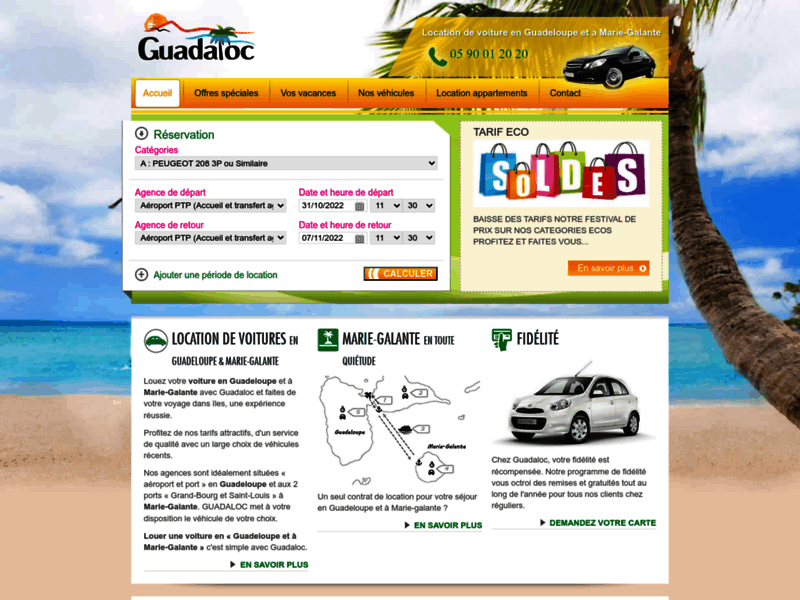 Location de voiture en Guadeloupe