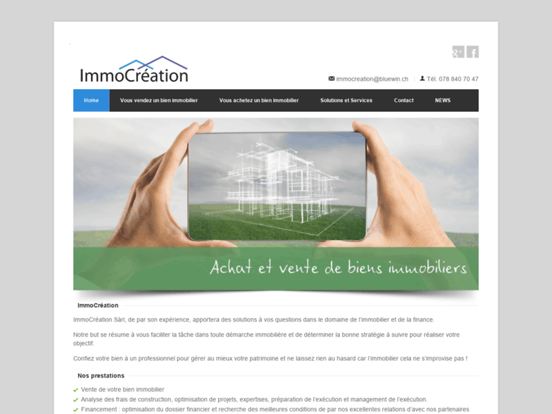 ImmoCréation : agence immobilière en Suisse