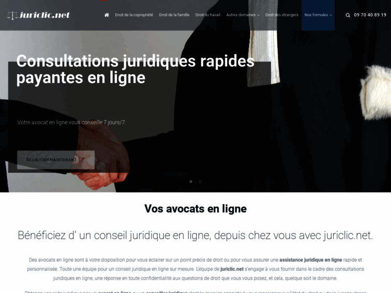 Juriclic Avocats en ligne : consultation juridique