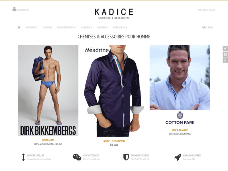 Kadice : vente de chemises italiennes