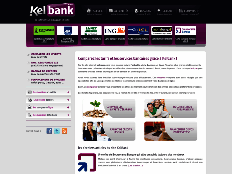 Kelbank.com : comparateur de frais bancaires