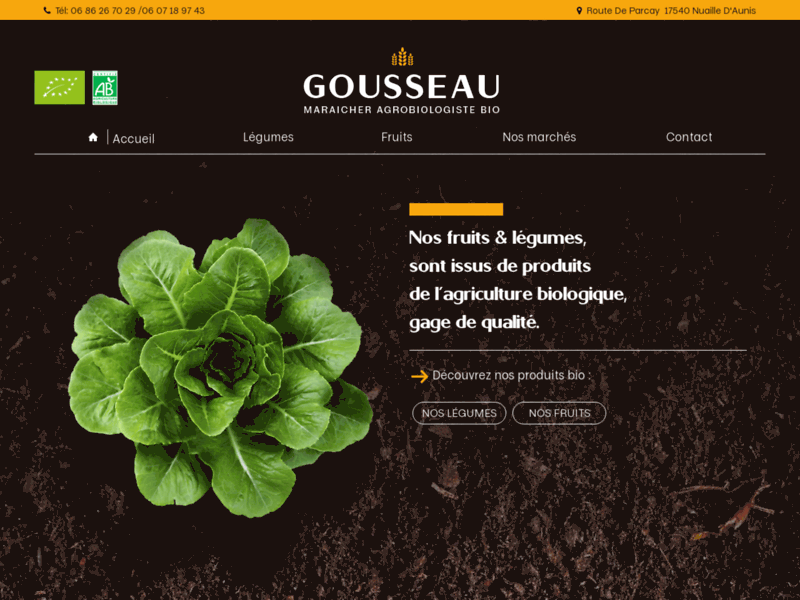 Vente de légumes bio dans la Charente maritime